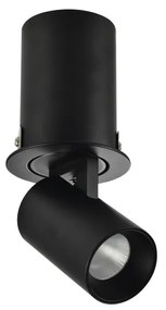 Spot LED directionabil, incastrabil tavan/plafon Luna 7W negru