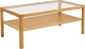 Măsuță de cafea în culoare naturală cu blat din sticlă 60x110 cm Lourmarin – House Nordic