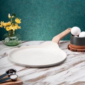 Tigaie pentru clatite Oliver Voltz Nice OV54422E26, 26 cm, Finisaj marmura, Inductie, Bej