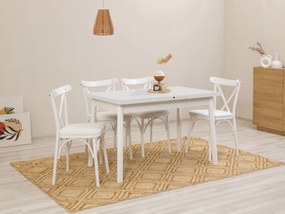 Set mobilier sufragerie Duvasa 11 (alb) (pentru 4 persoane). 1093813