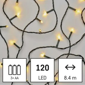 Instalație LED de Crăciun de exterior 120xLED/8,9m IP44 alb cald