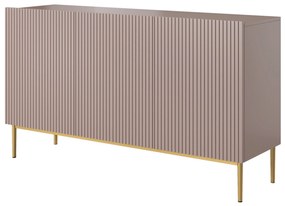 Comoda Nicole 150 cm - MDF roz antic / picioare aurii