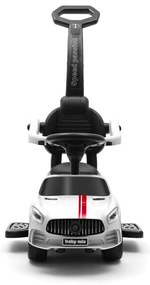 Mașinuță Baby Mix pentru copii cu sunet și barăde ghidare Racer, alb