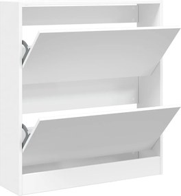 vidaXL Pantofar, alb, 80x21x87,5 cm, lemn compozit
