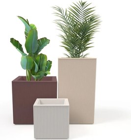 Ghiveci plante design decorativ modern exterior / interior GATSBY PRISMA 60x60x100cm