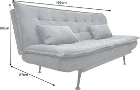 Canapea extensibila, Tesatura gri texturat JAZZ 195cm