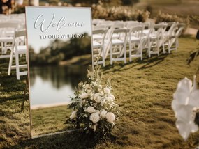 Autocolant pentru oglindă S13 – Welcome to our wedding