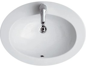 Lavoar incastrat alb 63 cm, oval, Cersanit Gamma