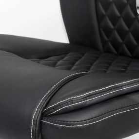 Scaun Directorial OFF 313 Negru – rezistent până la 150 Kg, ergonomic, cu șezut pe arcuri