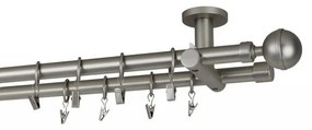 Galerie dubla SUPORT UNIVERSAL-CULA LUX- dubla 19/19 - crom mat (Alege marime: 280 cm)