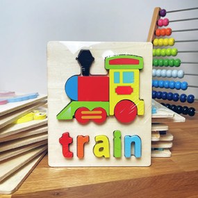 PIPPER | Puzzle din lemn pentru copii "Tren"
