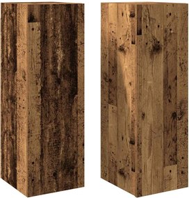 vidaXL Dulapuri TV, 2 buc., lemn vechi, 30,5x30x90 cm, lemn prelucrat