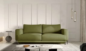 Canapea tapitata, extensibila, cu spatiu pentru depozitare, 260x90x95 cm, Dalia 02, Eltap (Culoare: Verde lucios / Nube 35)