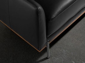 Coltar LUX 5 locuri design italian cu sezlong dreapta Cowhide black