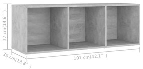 Comoda TV, gri beton, 107x35x37 cm, PAL 1, Gri beton, 107 x 35 x 37 cm