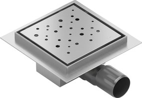 Mexen Flat-Q M12 sifon de podea pătrat 15 x 15 cm, inox - 1010415