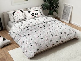 Lenjerie de pat din bumbac pentru copii PANDA UNICORN alb Dimensiune lenjerie de pat: 60 x 70 cm | 140 x 200 cm