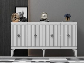 Dulap Lideke (alb + argintiu) . 1093408