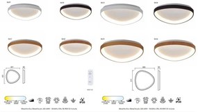 Plafoniera LED cu telecomanda NISEKO II Triangular Gold 38W