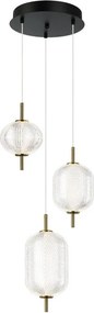 Lustră LED suspendată pe cablu PELLUCID LED/20W/230V bronz/negru