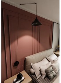 Lustră pe cablu ABRAMO 1xE27/15W/230V negru