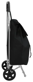 vidaXL Carucior de cumpărături Negru 35 x 28 x 92 cm Tafeta Oxford