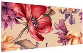 Tablou - Flori de epocă (120x50 cm)