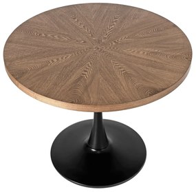 Masă rotundă LINO diametru 100 cm - diferite variante de culoare nuc - negru