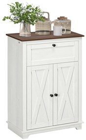 HOMCOM Bufet de depozitare cu multiple spații de depozitare, 2 uși cu raft reglabil, 1 sertar, dim. 60L x 30Ad x 87,5Î cm | Aosom Romania