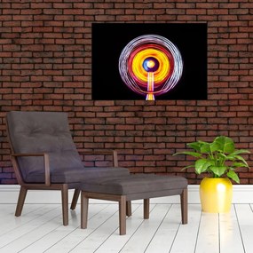 Tablou cu lumini în cerc (90x60 cm)
