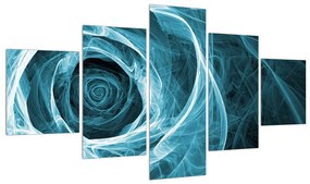 Tablou abstract cu trandafirul albastru (125x70 cm), în 40 de alte dimensiuni noi