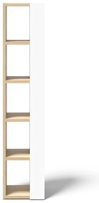 Bibliotecă albă/cu aspect de lemn de stejar 40x188 cm Ella - TemaHome