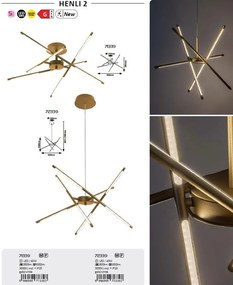 Plafoniera LED stil minimalist Henli2 auriu