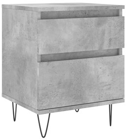 830676 vidaXL Noptieră, gri beton, 40x35x50 cm, lemn compozit