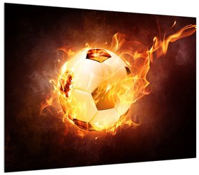 Tablou cumingea de fotbal în foc (70x50 cm), în 40 de alte dimensiuni noi
