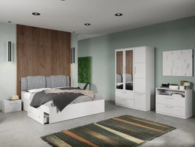 Set mobila dormitor complet Alb Adapto C03