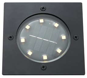 Set de 6 spoturi de sol negre pătrate, inclusiv LED IP65 Solar - Terry