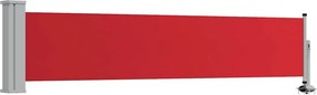 vidaXL Copertină laterală retractabilă de terasă, roșu, 60 x 300 cm