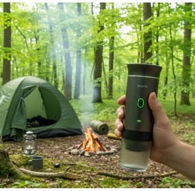 Aligator ACM002 - Cafetieră portabilă reîncărcabilă PortaCaffé 3în1 72W/7500 mAh gri