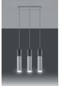 Sollux SL.0649 - Lustr BORGIO 3xGU10/40W/230V beton/metal alb