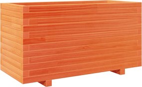 vidaXL Jardinieră grădină, maro ceruit, 90x40x49,5 cm, lemn masiv pin