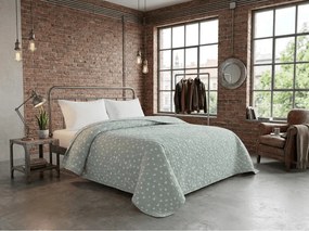Cuvertura de pat STARS HEARTS, verde Dimensiune: 220 x 240 cm