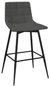 338607 vidaXL Scaun de bar, gri închis, catifea