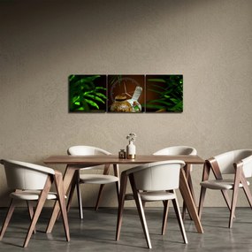 Tablou cu obiectele spa (cu ceas) (90x30 cm)