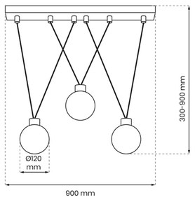 Lustră pe cablu CAPRI 3xG9/7W/230V