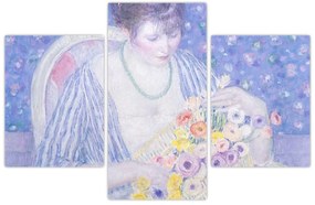 Tablou - Frederick Carl Frieseke,  The Basket of Flowers, reproducere (90x60 cm)