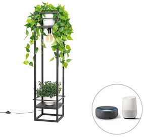 Lampă de podea industrială inteligentă neagră inclusiv Wifi G95 - Cage Rack