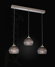 Lustra moderna cu 3 pendule design italian 10003 fumuriu
