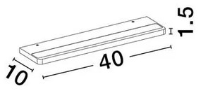 Aplica LED stil ambiental PABLO alba L-40cm, NVL-9060257