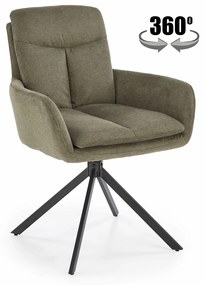 Scaun rotativ K536 stofa olive